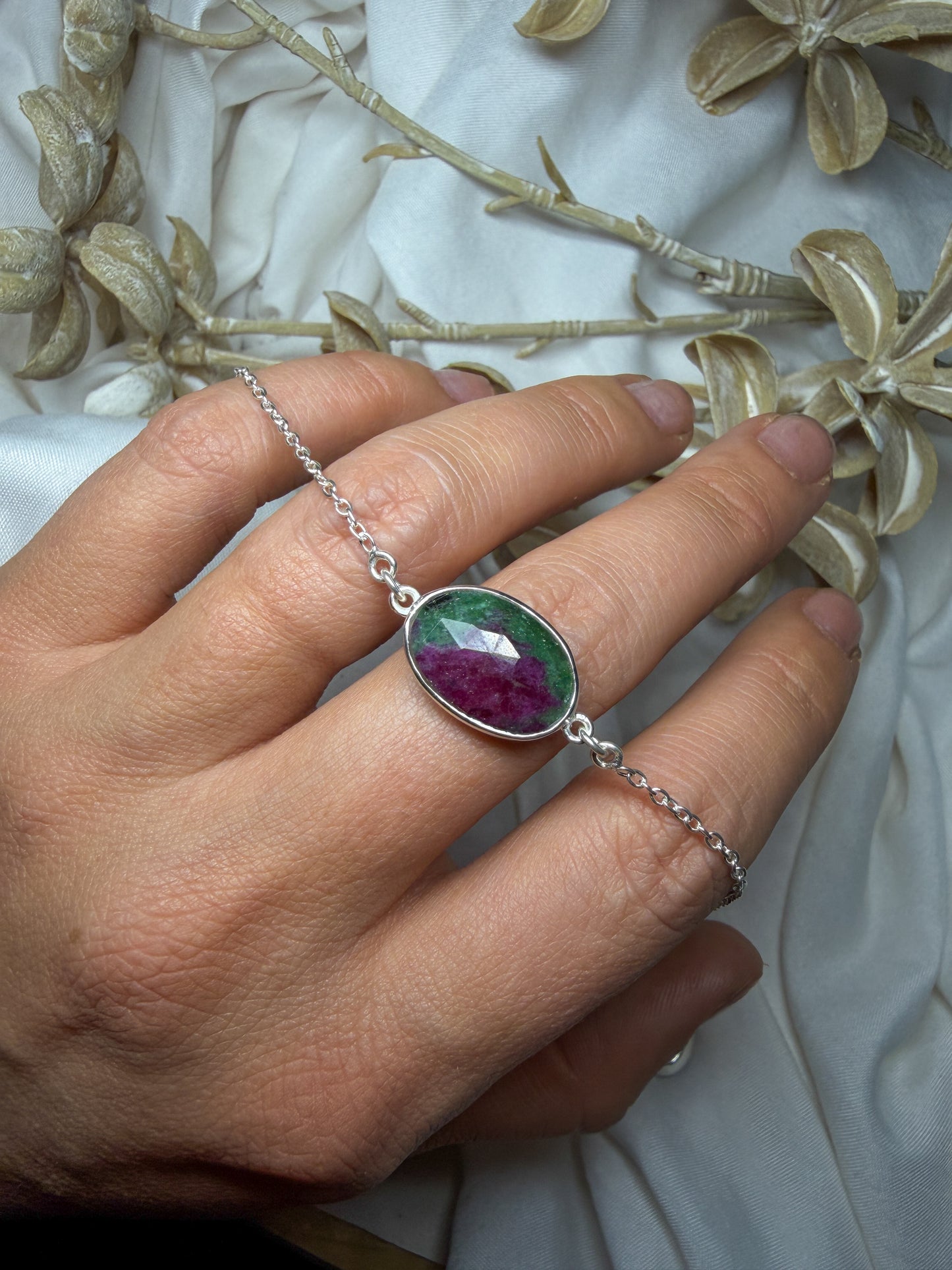 Ruby in Zoisite bracelet #1
