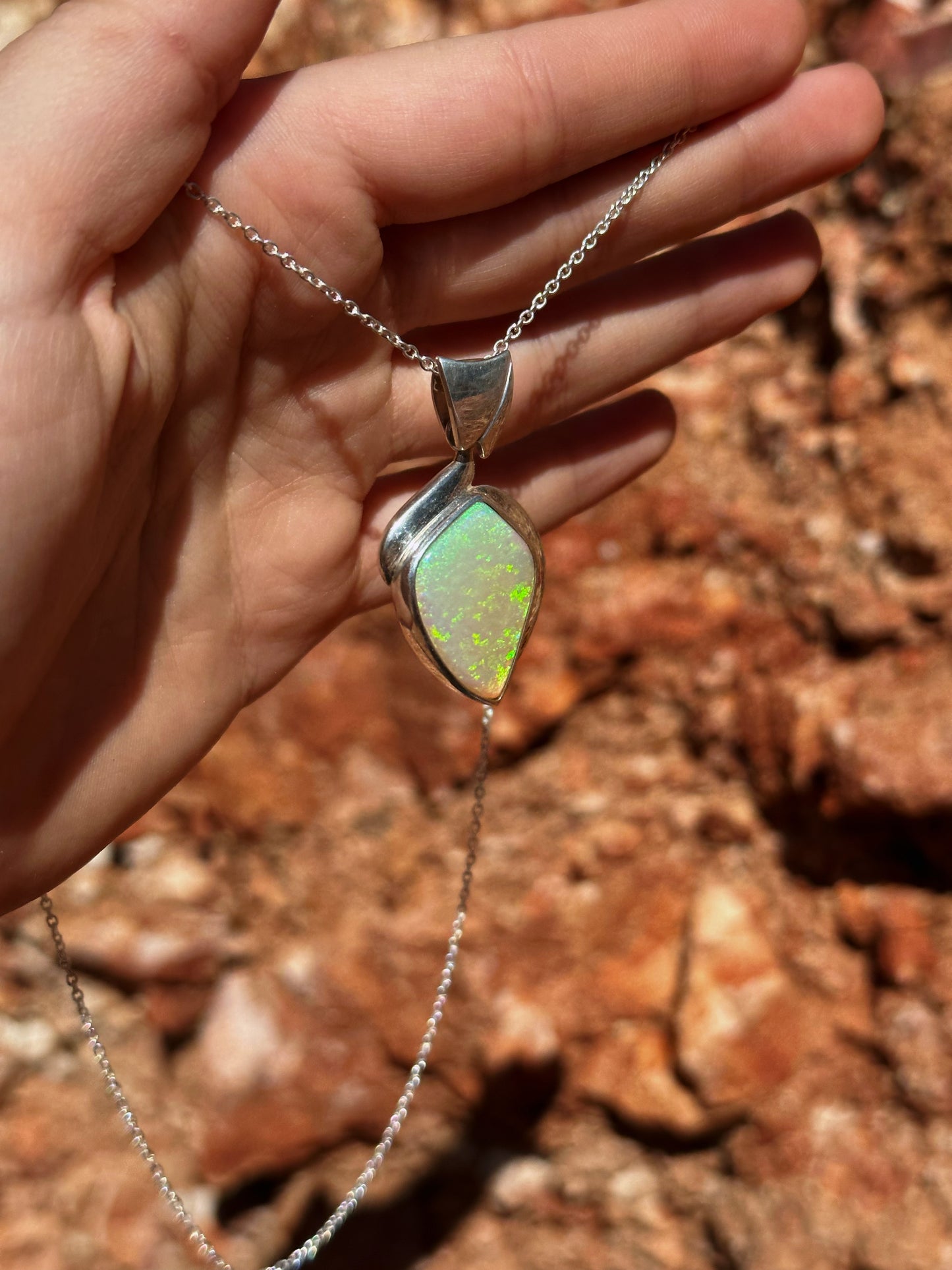 Ribbon Opal Necklace