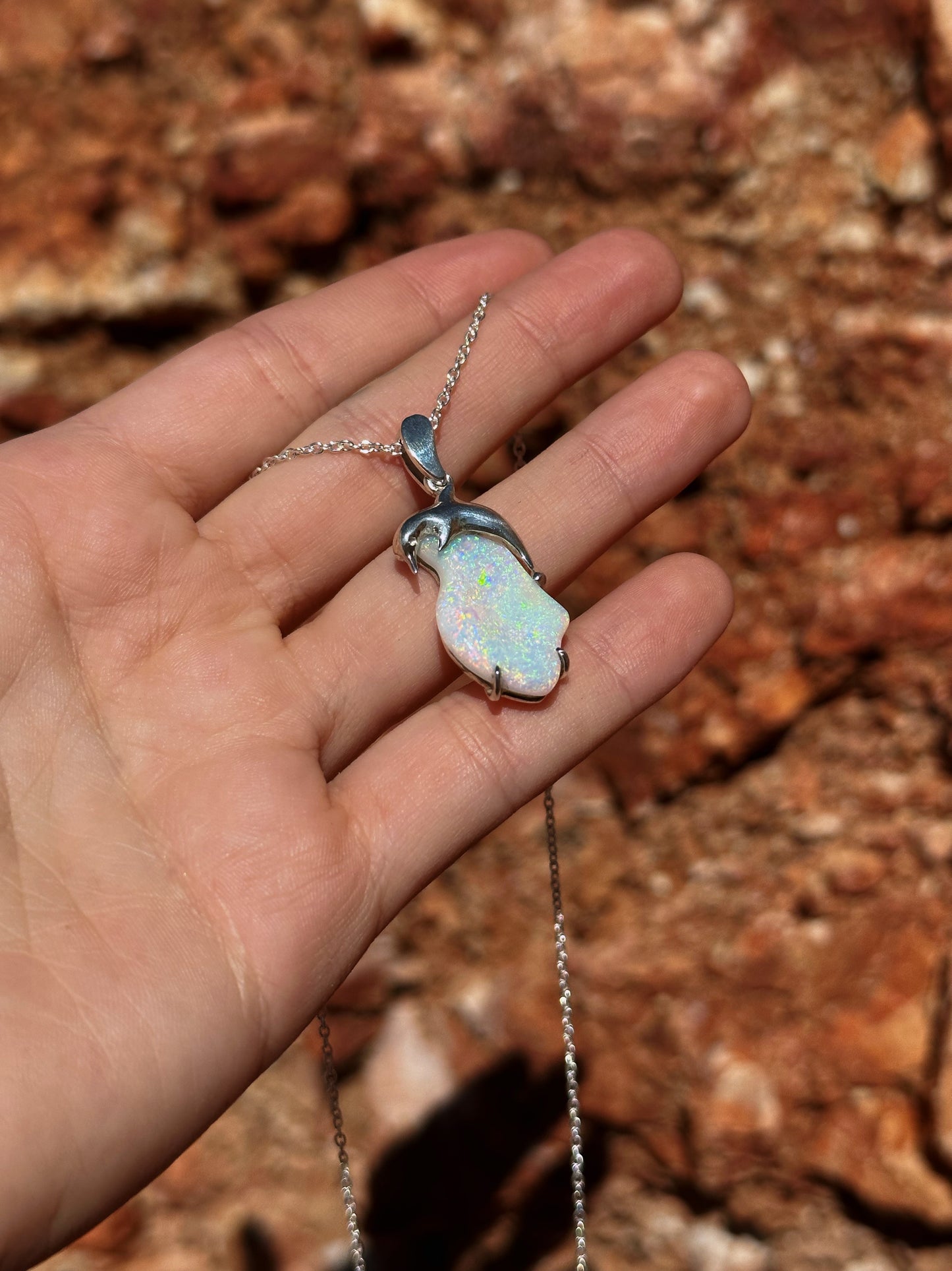 Dolphin & Opal necklace