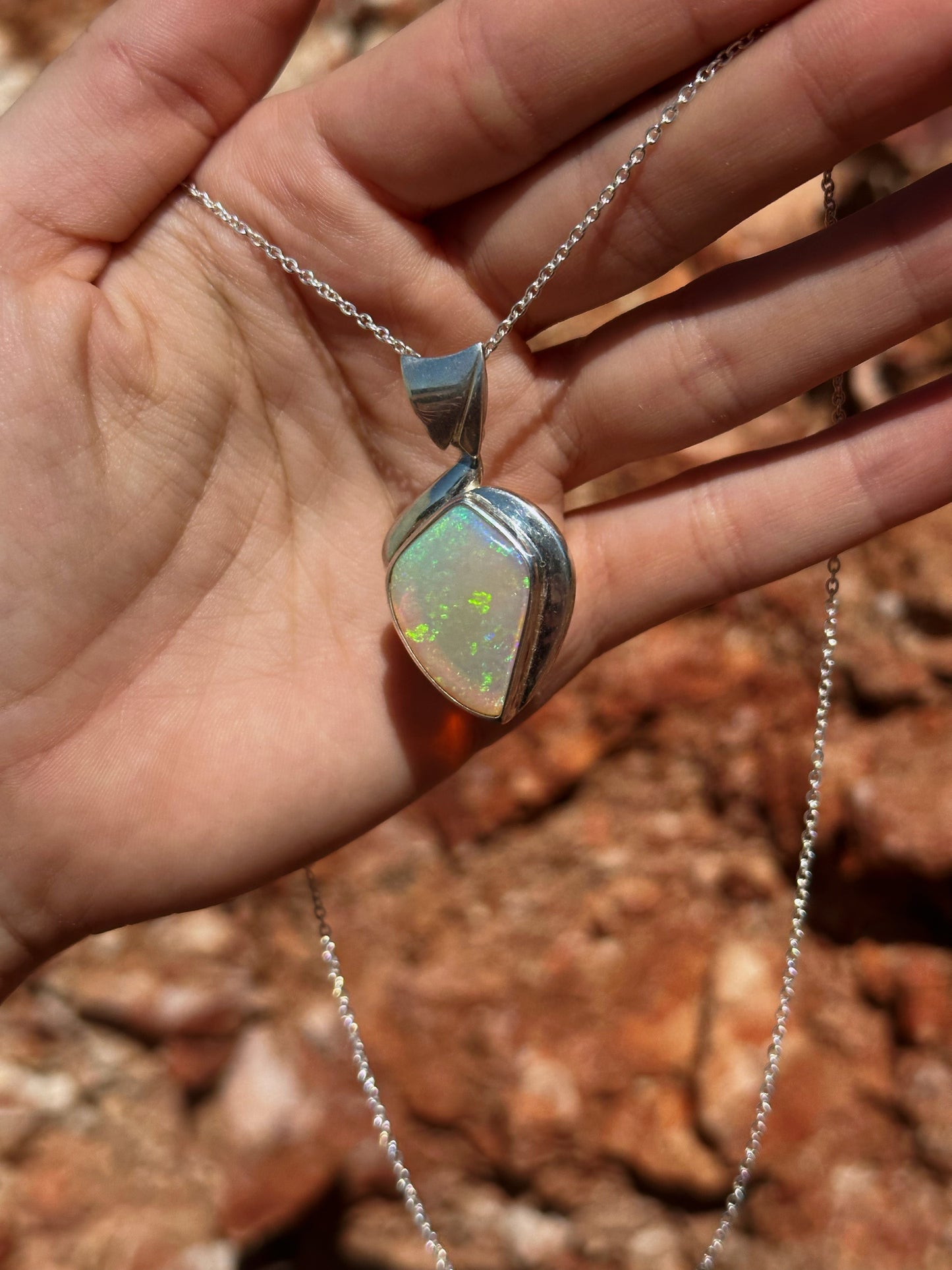 Ribbon Opal Necklace
