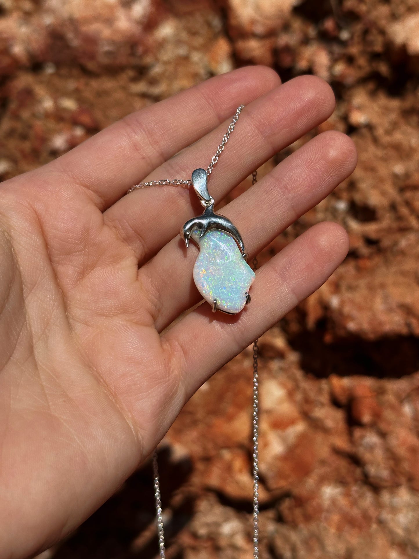 Dolphin & Opal necklace